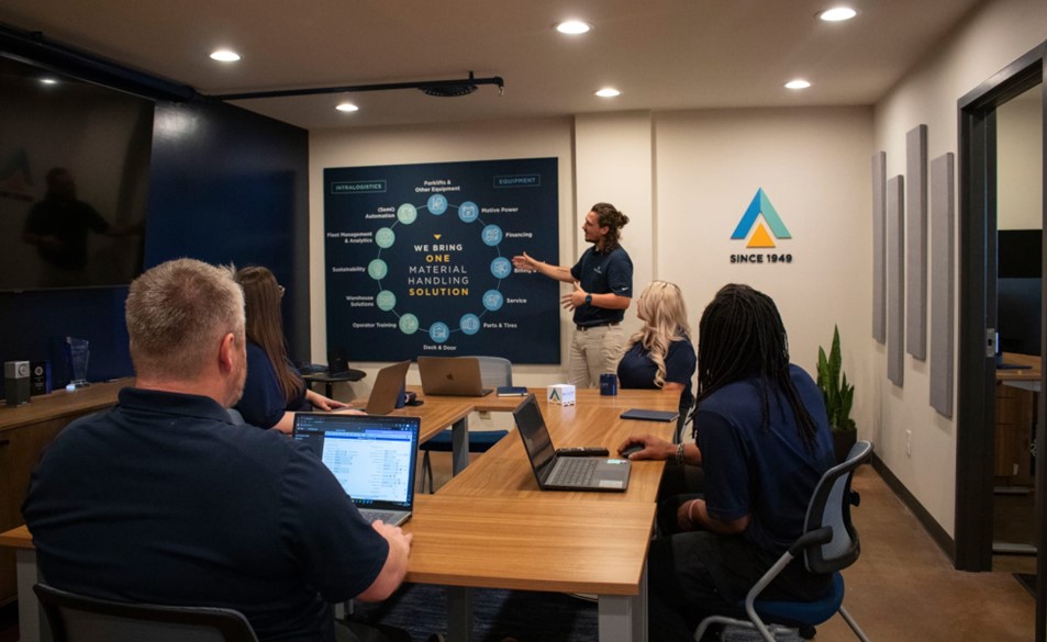 Bailey Equipment and Intralogistics staff in a meeting room