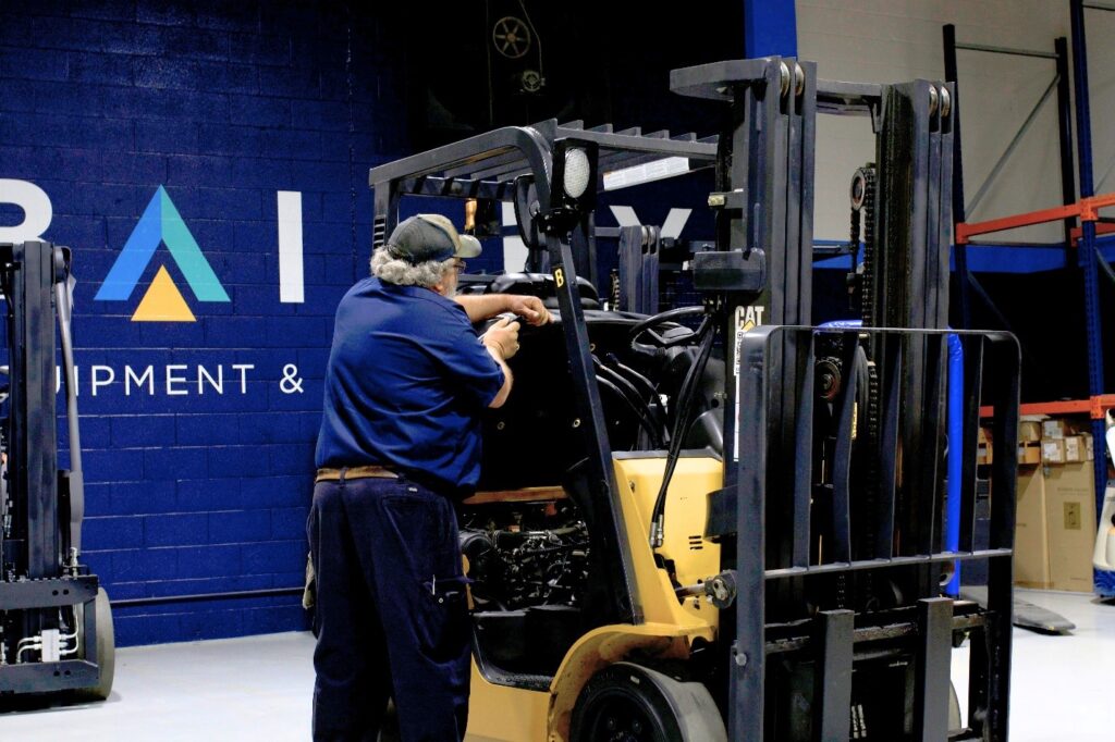 Forklift Maintenance Guide beginning work on forklift